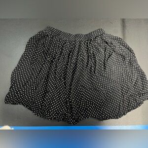 Brandy Melville One Size Semi Sheer Black and White Polka Dot Short Skirt